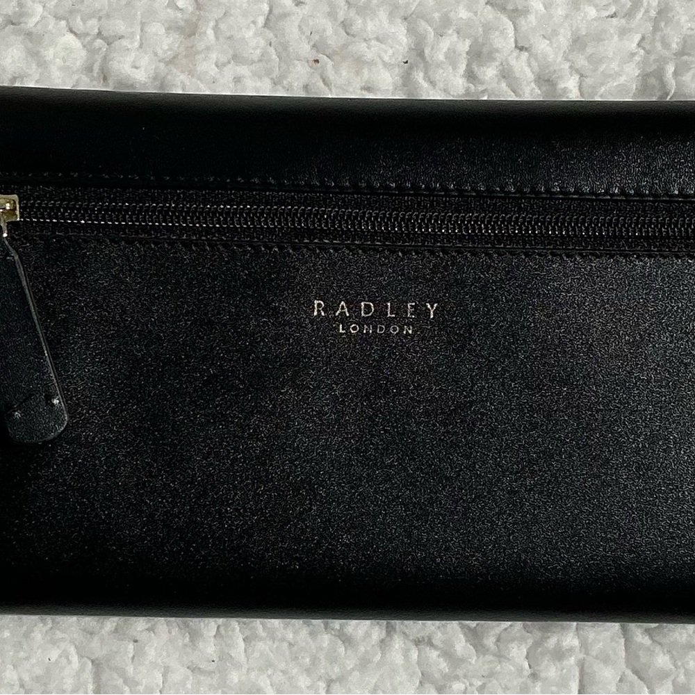 RADLEY LONDON Black Matinee Flapover Wallet 7 1/2” X 4” - Picture 2 of 11
